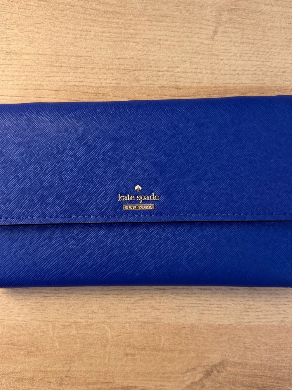 Kate Spade New York Navy Blue Saffiano Leather Wallet